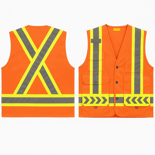 Veste dossard d'arpentage haute visibilité