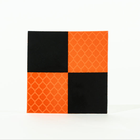 Cible réfléchissante collante - orange et noir